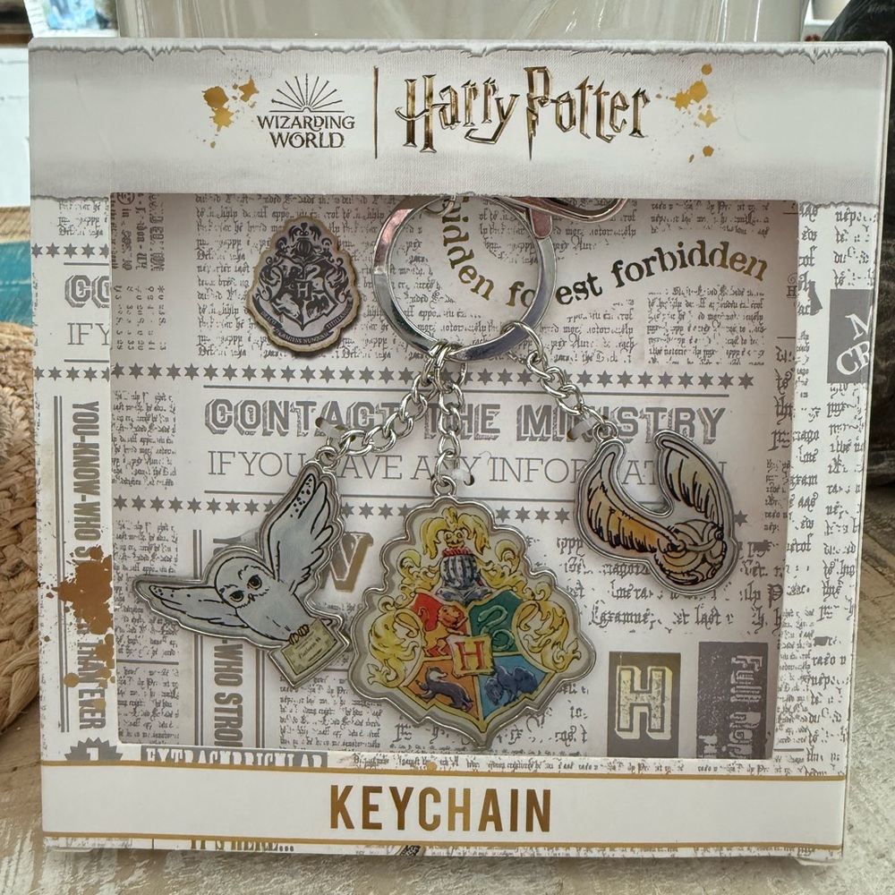Harry  Potter Wizarding World 3 Charm Key Chain New